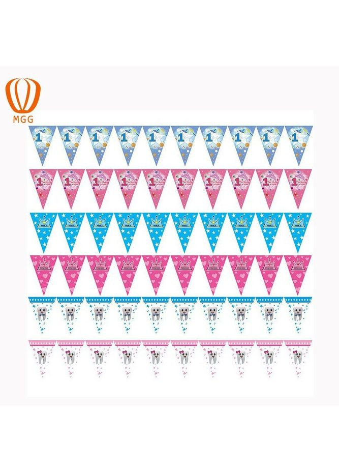 Гірлянда розтяжка «Happy Birthday» блакитна, 2.5 м, для декору свята No Brand (366197618)