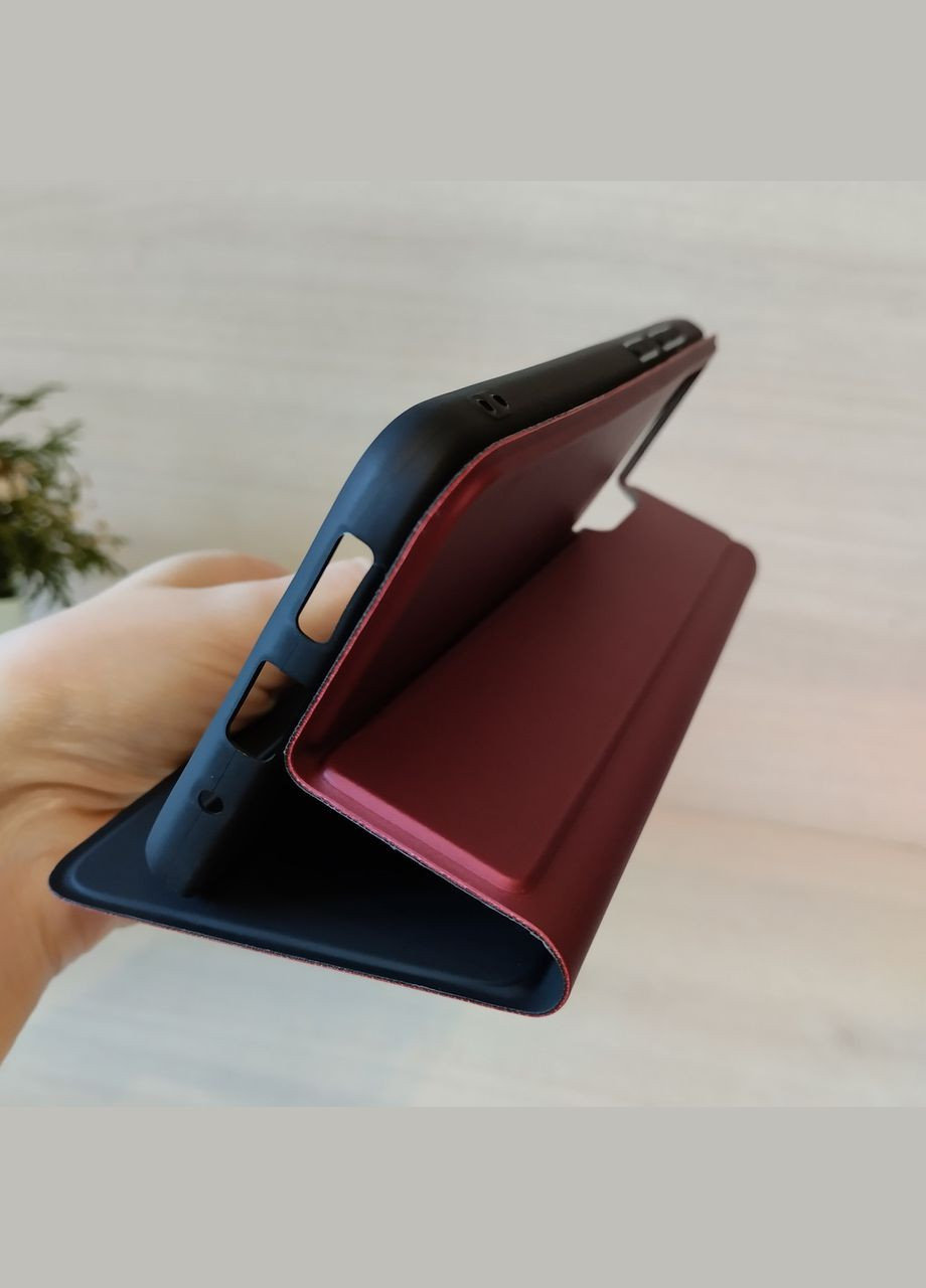 Чехол для xiaomi redmi 10c книжка подставка с магнитом и карманом под карточки Lux темно синий No Brand (284282917)