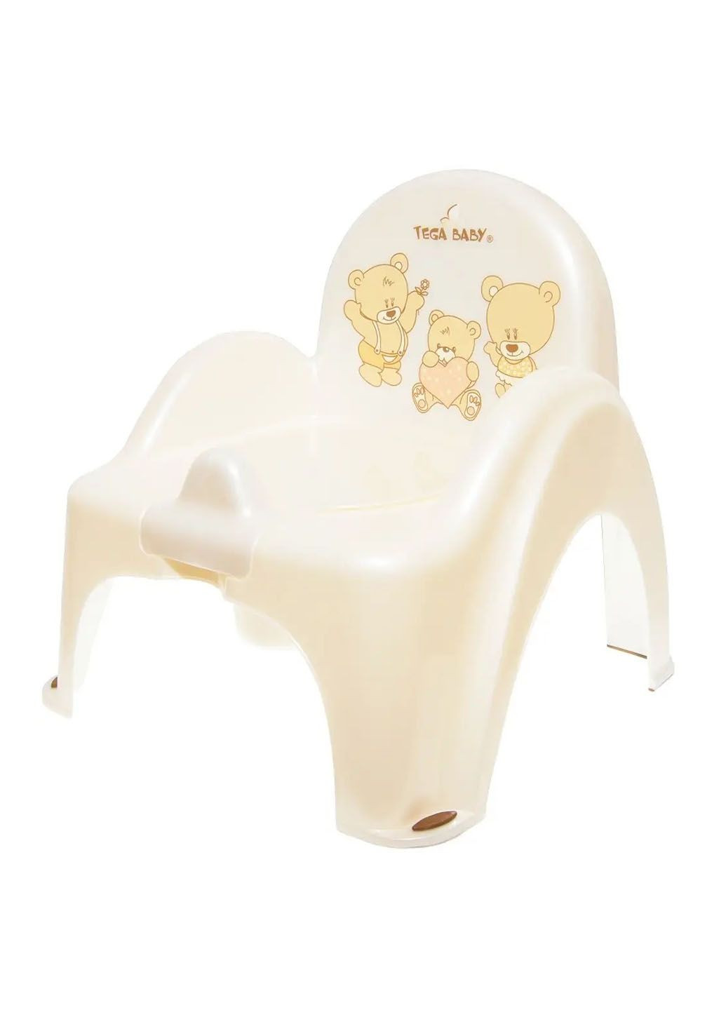 Горшок - стульчик "Мишки" с музыкой (Белая жемчужина) 5902963009913 PO-043-118 Tega Baby (294206571)