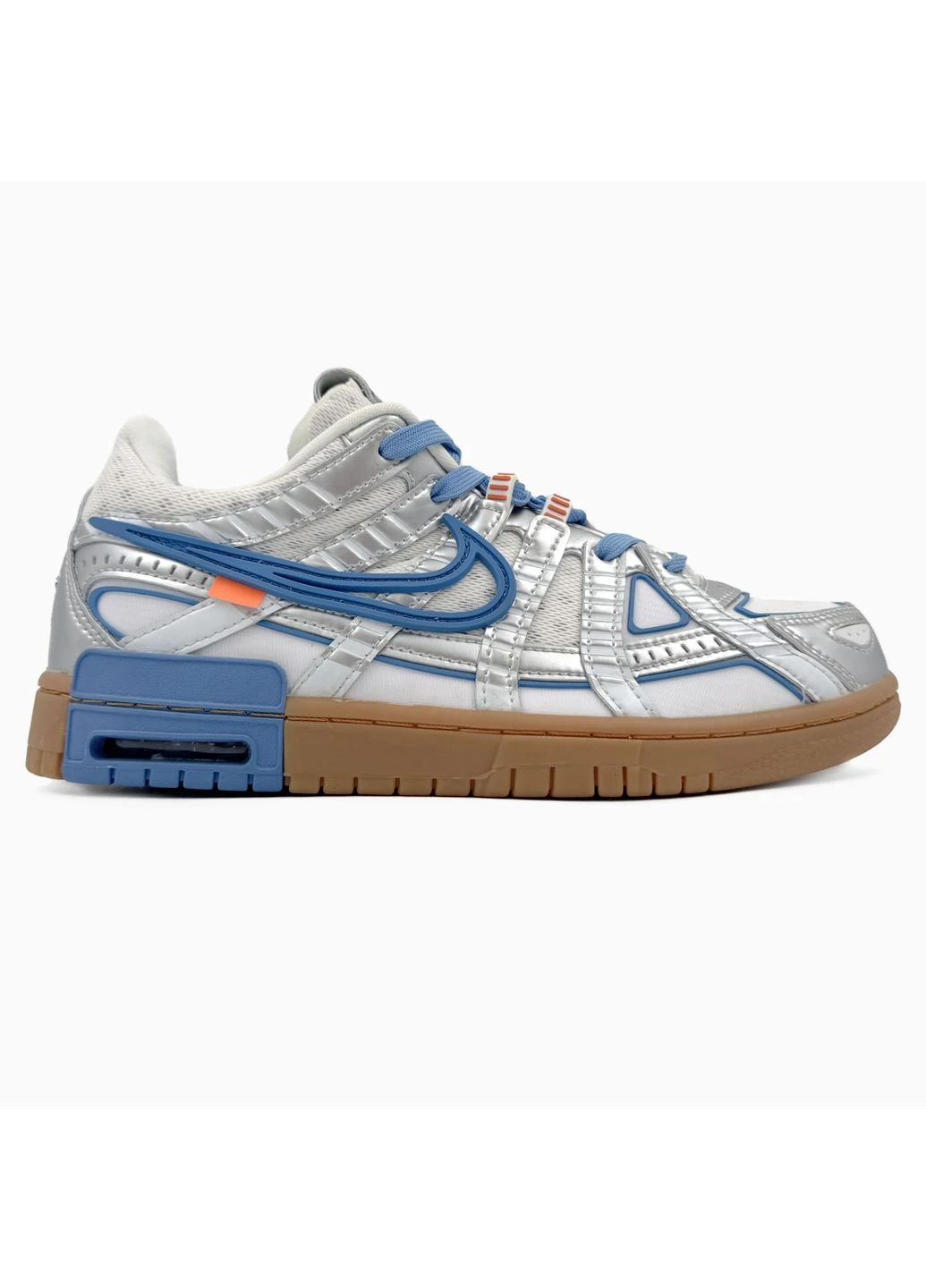 Білі літні кросівки nike x rubber dunk grey/blue найк данк No Brand