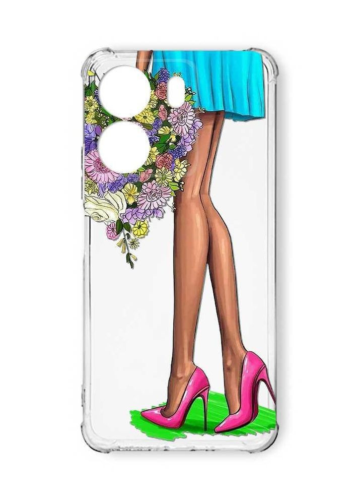 Чехол с утолщёнными углами на Xiaomi Redmi 13C:: Цветочное настроение (принт 226) Creative (355396771)