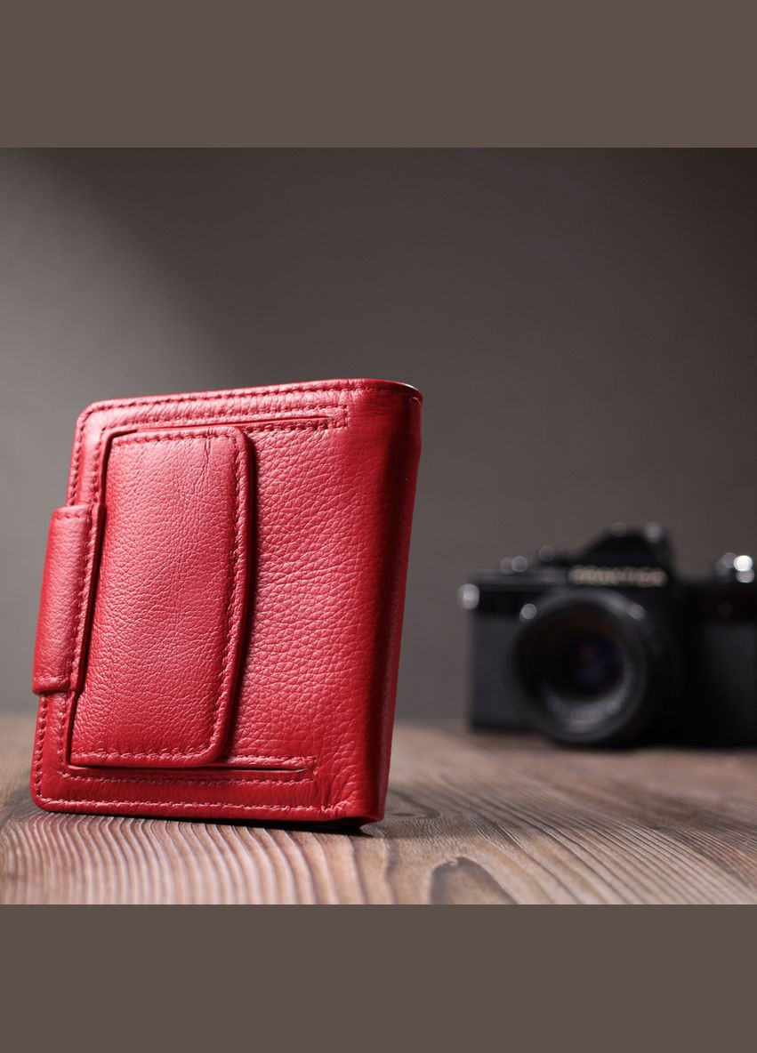 Женский кошелек из натуральной кожи с монетницей 22702 Красный st leather (306881508)