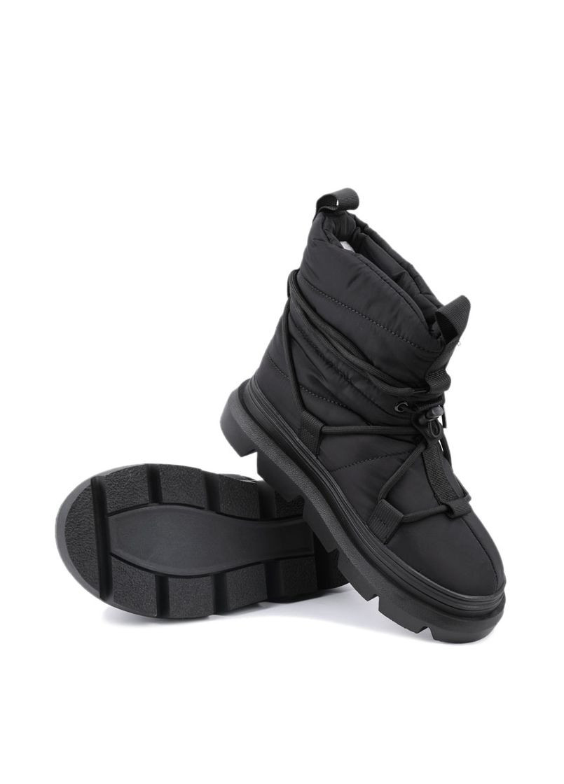 Зимние женские ботинки 2080-1-1 черный ткань Attizzare тканевые