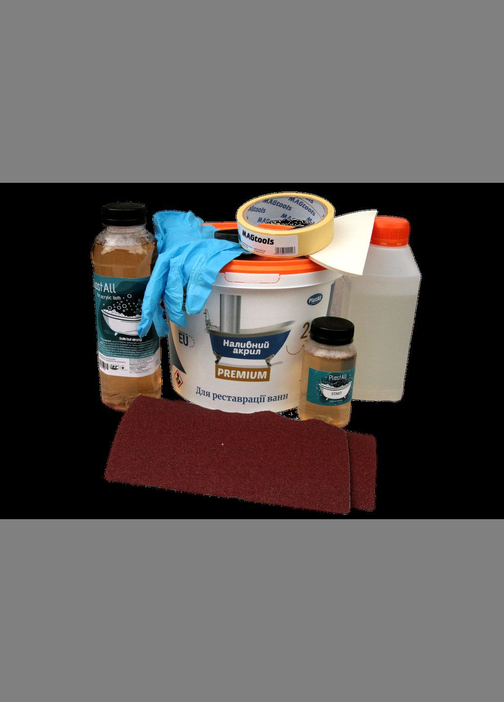 Рідкий акрил Premium 1.5 м з набором для реставрації ванн Plastall (363131316)