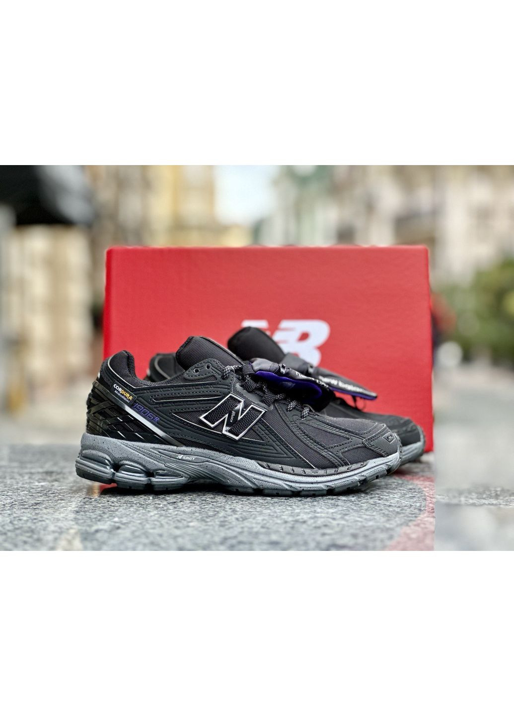 Черные демисезонные кроссовки мужские new balance 1906r cordura pocket black нью беланс 1906r No Brand