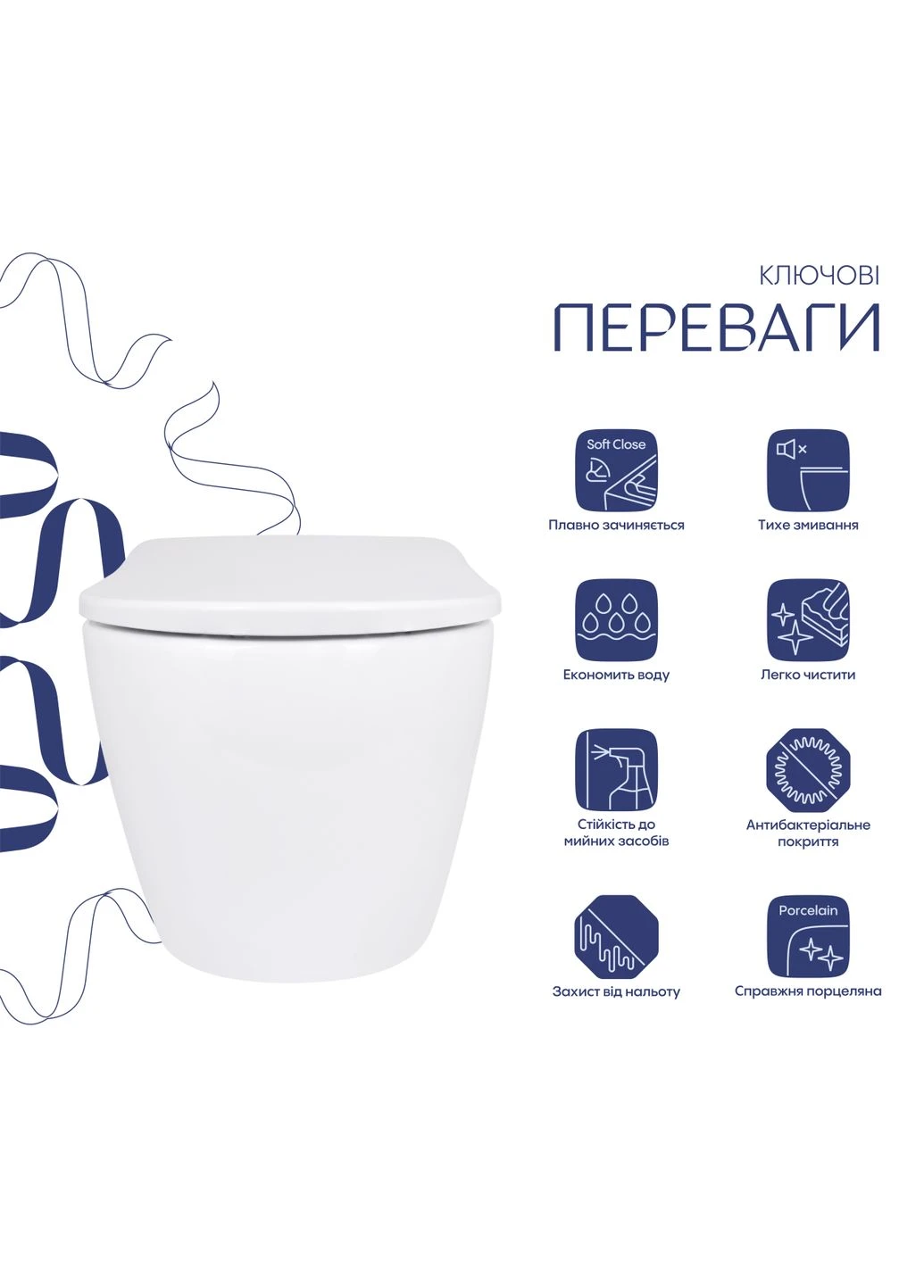 Унитаз подвесной Robin ML Ultra Quiet 490x365x325 мм, с сиденьем Soft-close MagLock, White Qtap QTROBML26W49621 (383059458)