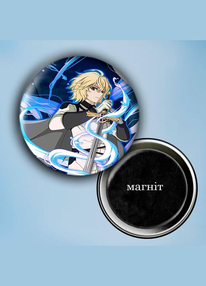 Фотомагніт (магніт на холодильник) Аніме Останній серафим #0007 56 мм чорний No Brand (309153876)