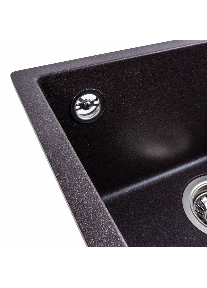 Гранітна мийка для кухні 4040 RUBA матовий Гренадін Platinum (342072066)