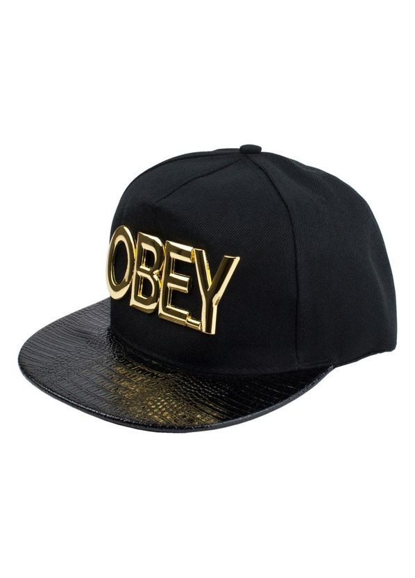 Бейсболка Snapback Gold One sizе Чорний (23242) Obey (328264945)