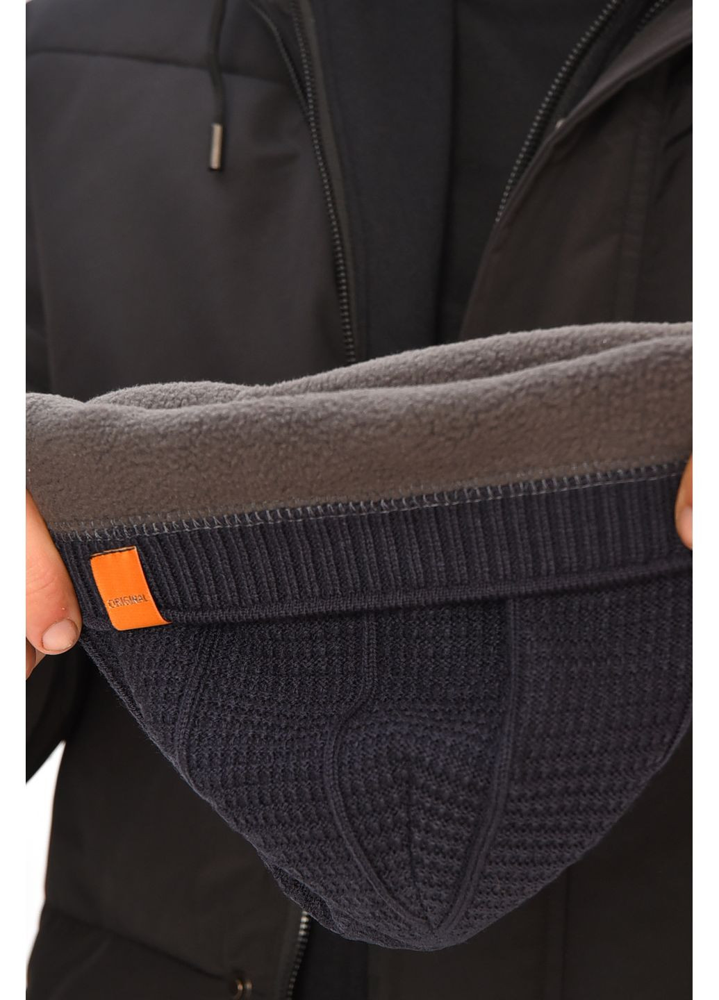 Шапка чоловіча на флісі темно-сірого кольору Let's Shop (367179998)