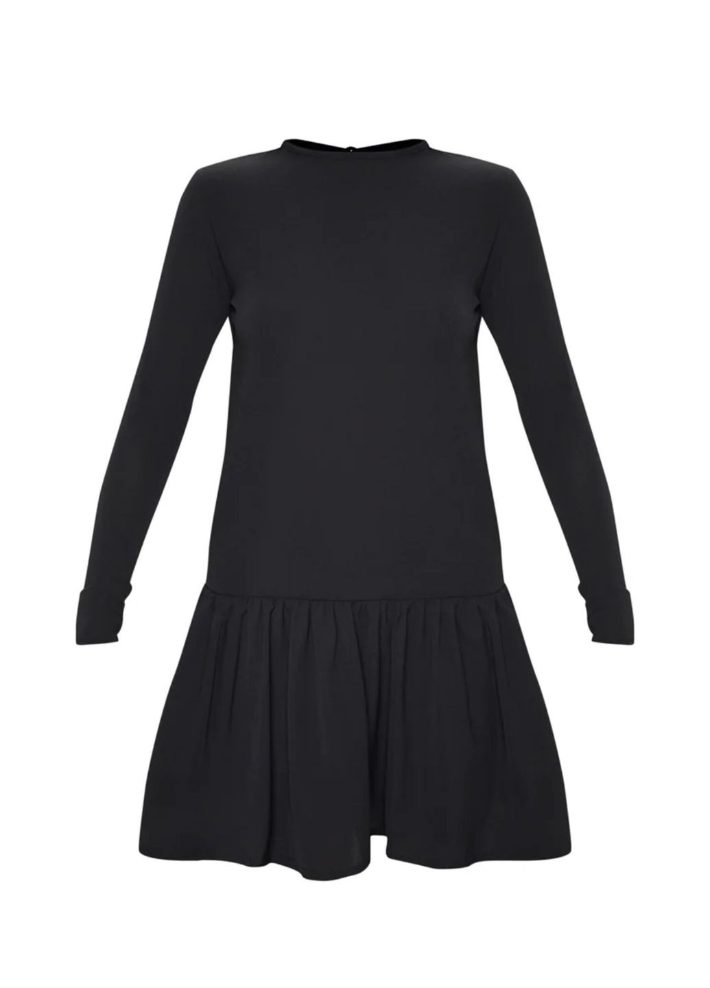 Черное платье PrettyLittleThing однотонное