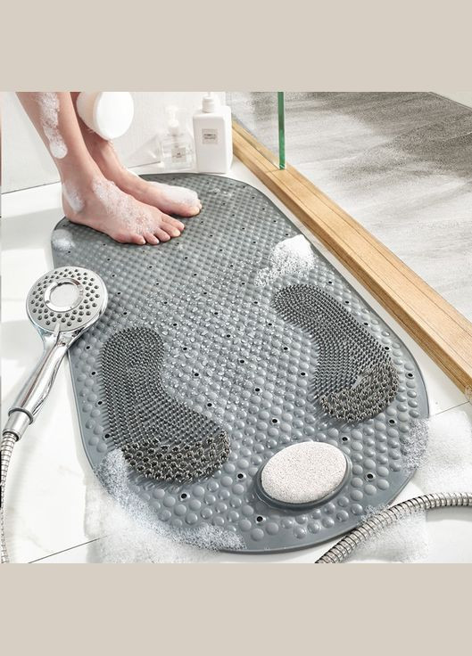Коврик противоскользящий для ванны с камнем Пемза Серый No Brand (293246863)