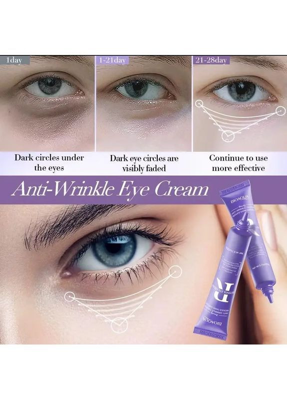 Retinol Eye Cream — крем для шкіри навколо очей з ретинолом і гіалуроном, антивіковий зволожуючий 20 г Bioaqua (362588604)