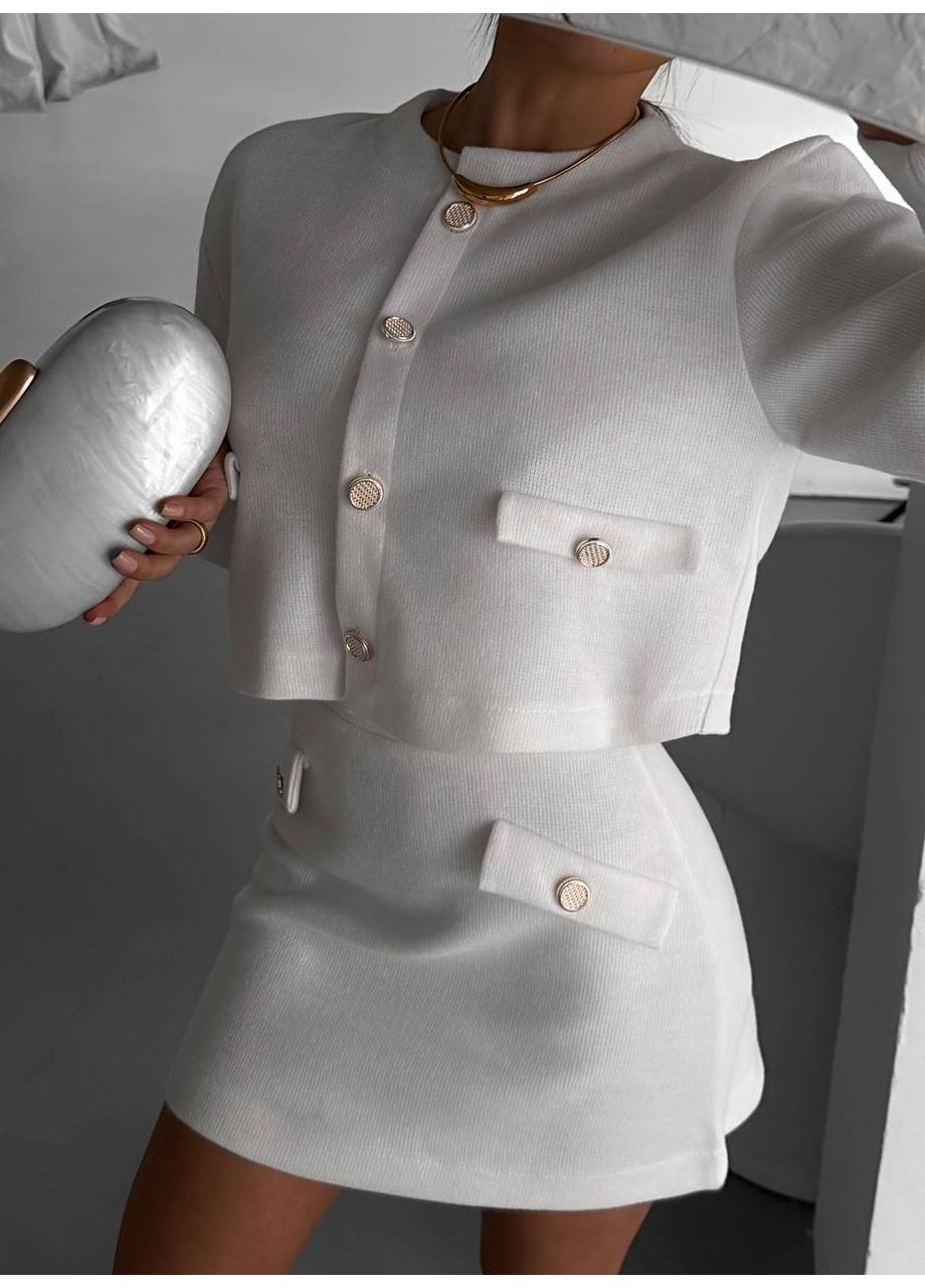 Нежный вязаный костюм из ангоры (жакет + юбка) 😍💗 ЗАМЕР В ОПИСАНИИ DK/DL Мода без кордонів (369713509)