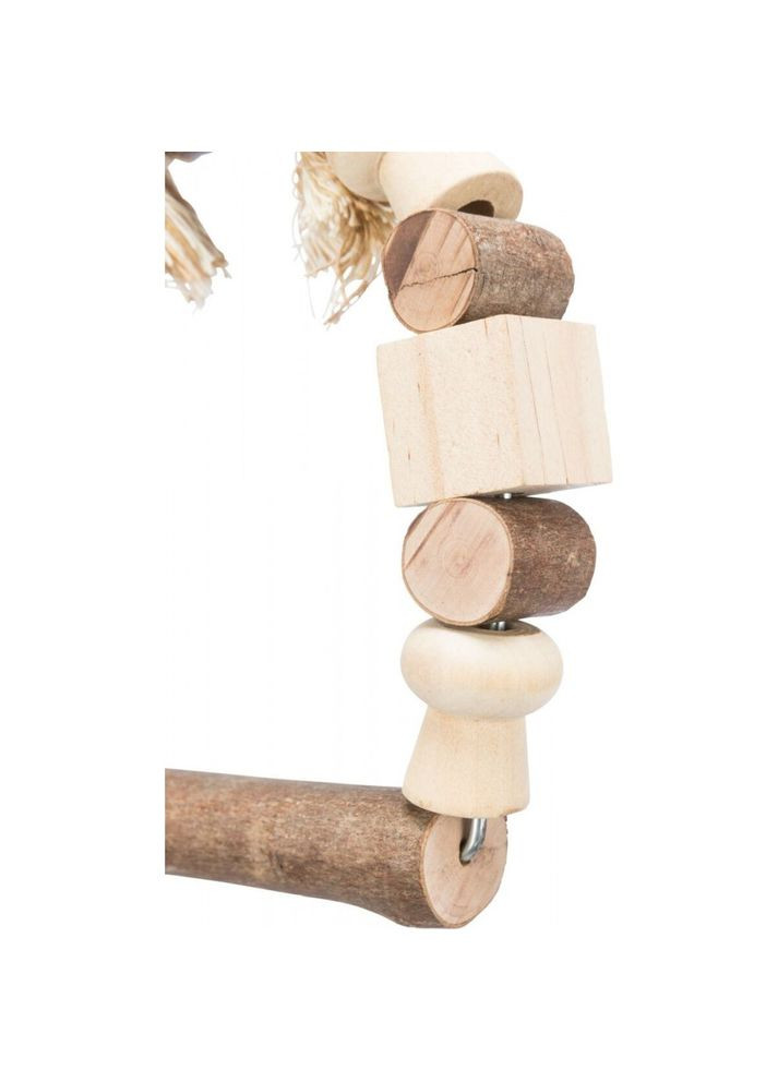 Іграшка для птахів Гойдалка різнокольорова, дерево, 13х19 см Trixie (292257287)