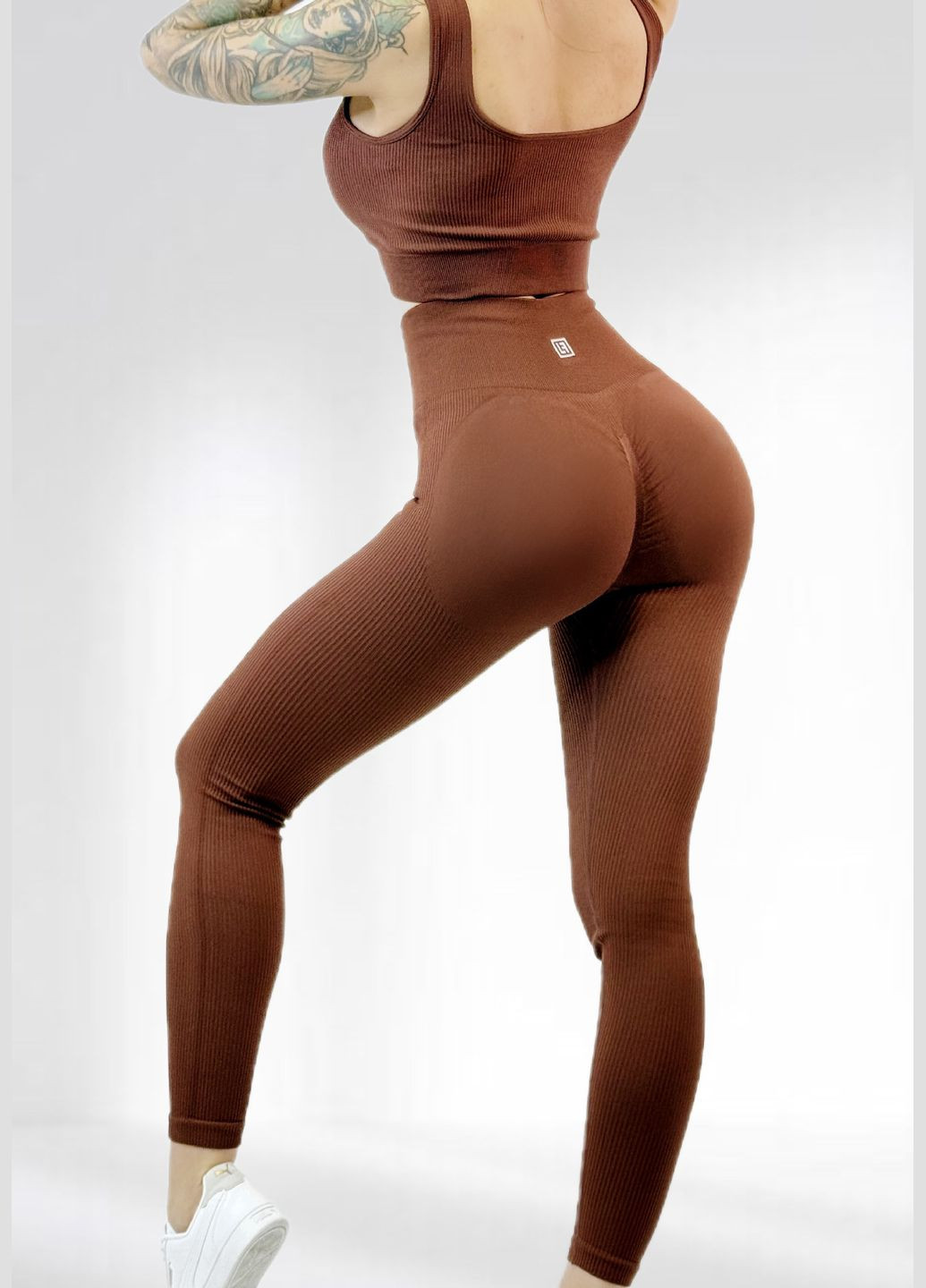 Костюм для фітнесу жіночий лосини пуш ап та топ LILAFIT (307923229)