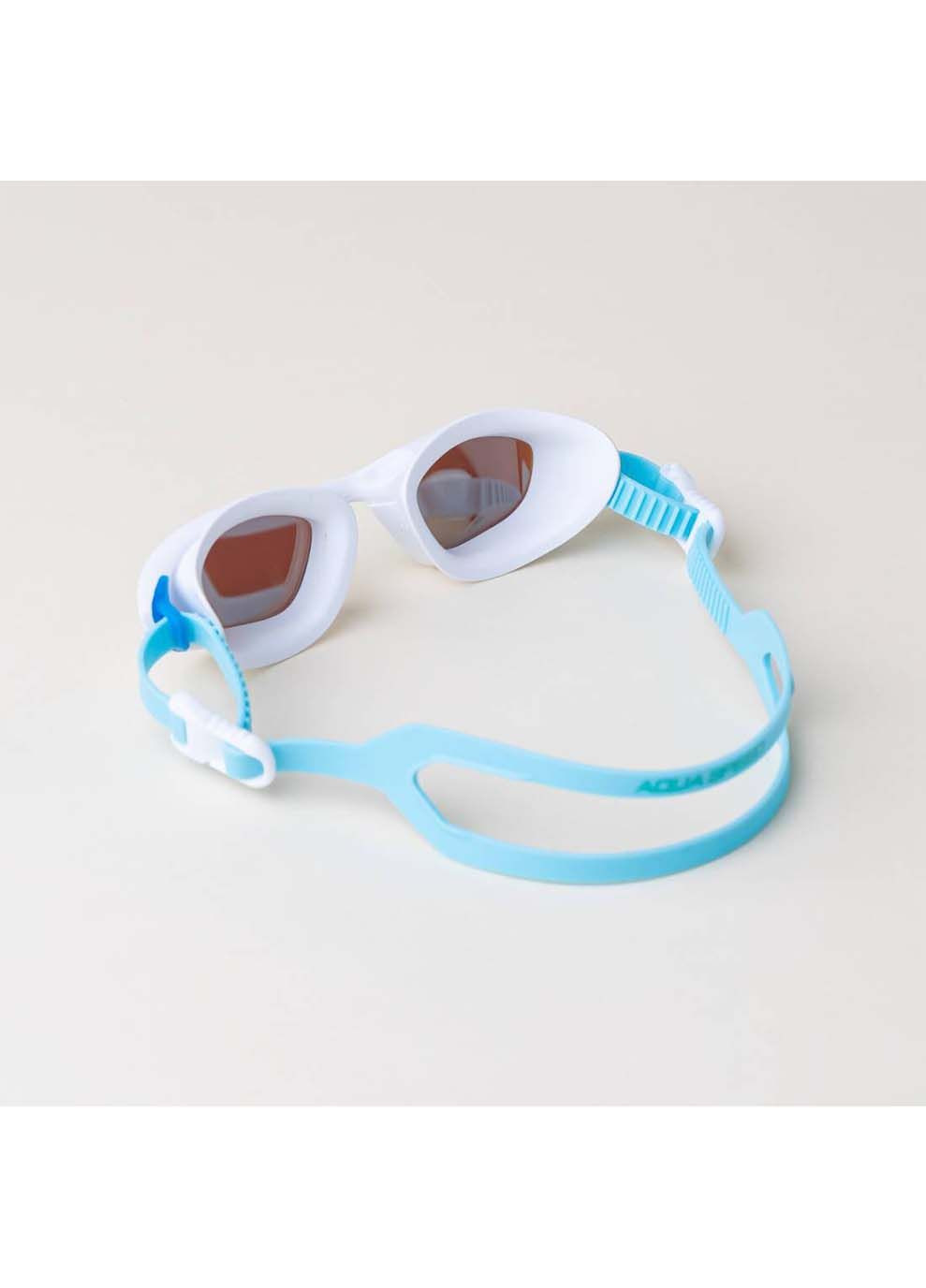Окуляри для плавання RAVEN MIRROR 61425 білий, бірюзовий Уні Aqua Speed (367587802)