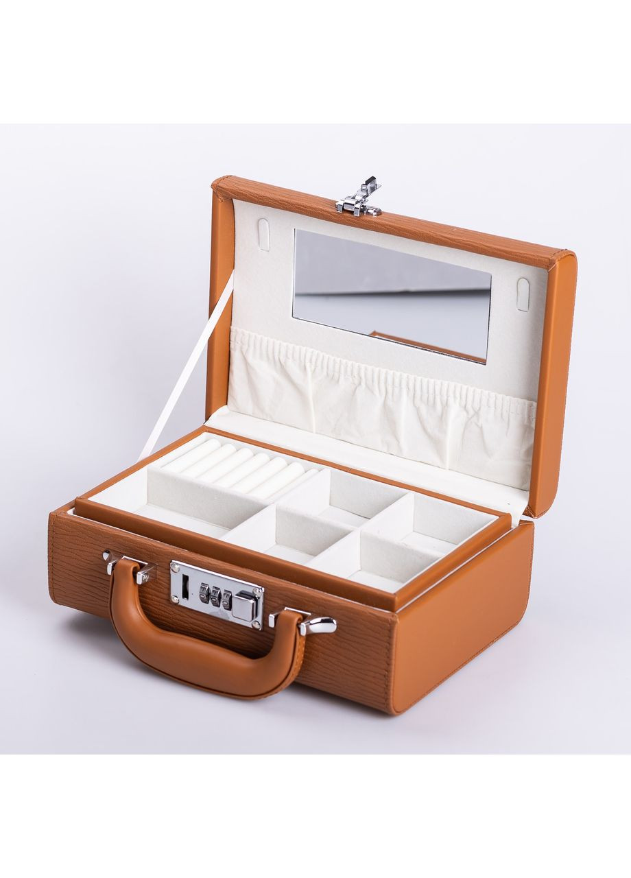 Скринька для прикрас з еко-шкіри, 2 яруси – стильний органайзер для зберігання ювелірних виробів Yiwu (360454688)