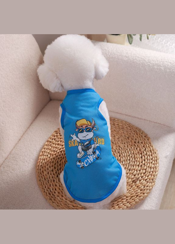 Сітчаста майка для собак Pet Style "Скейт" Блакитна 2XL No Brand (327089852)