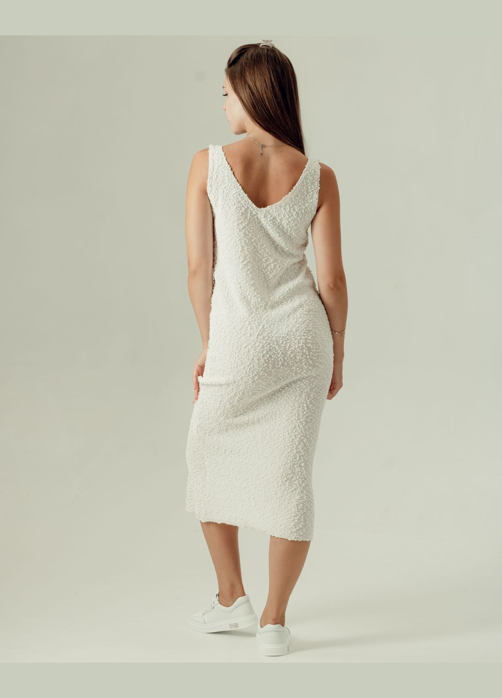 Молочна кежуал сукня жіноча довга Dilvin