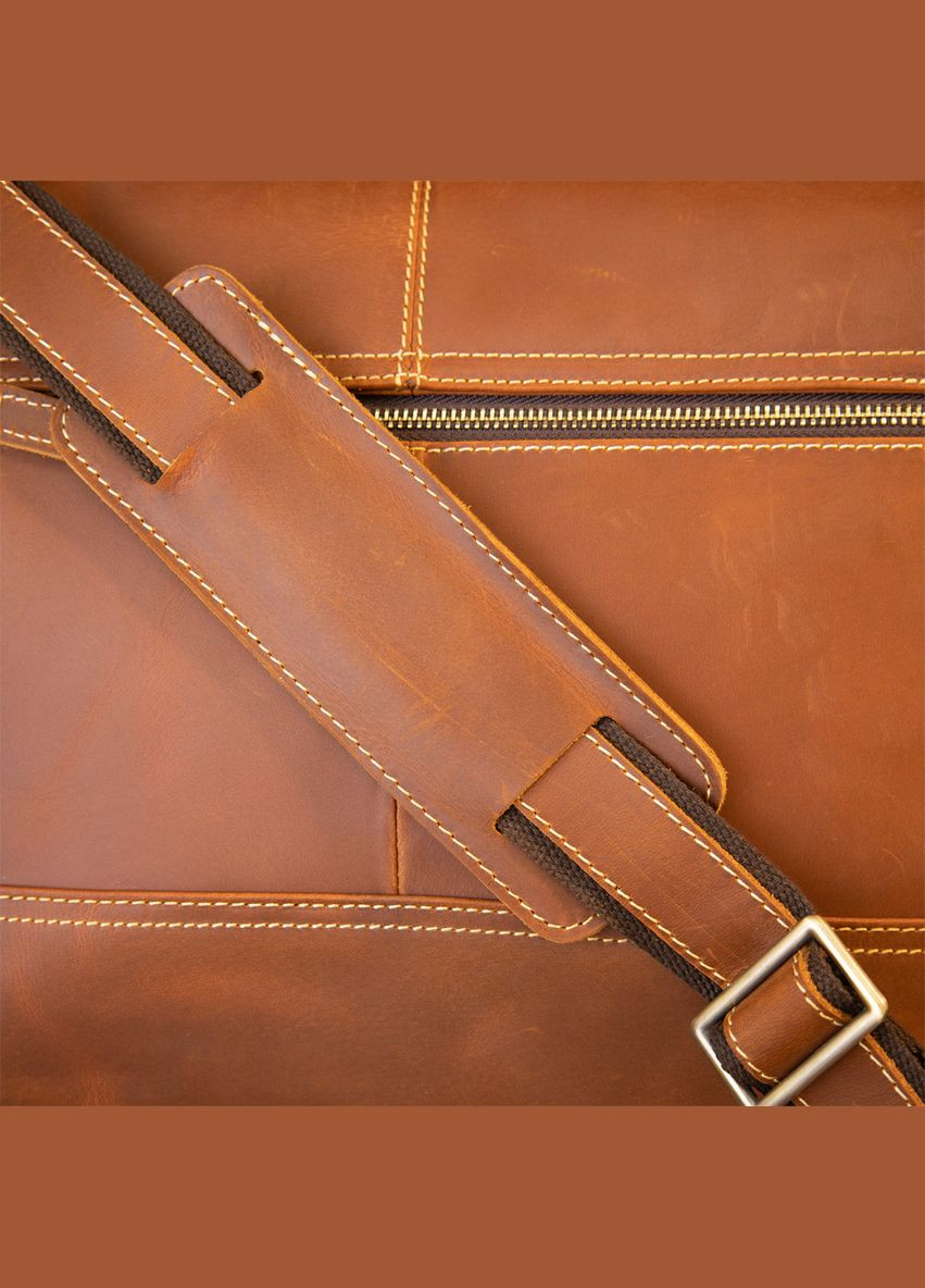 Сумка матова чоловіча почтальонка 20399 Руда Vintage (329149159)