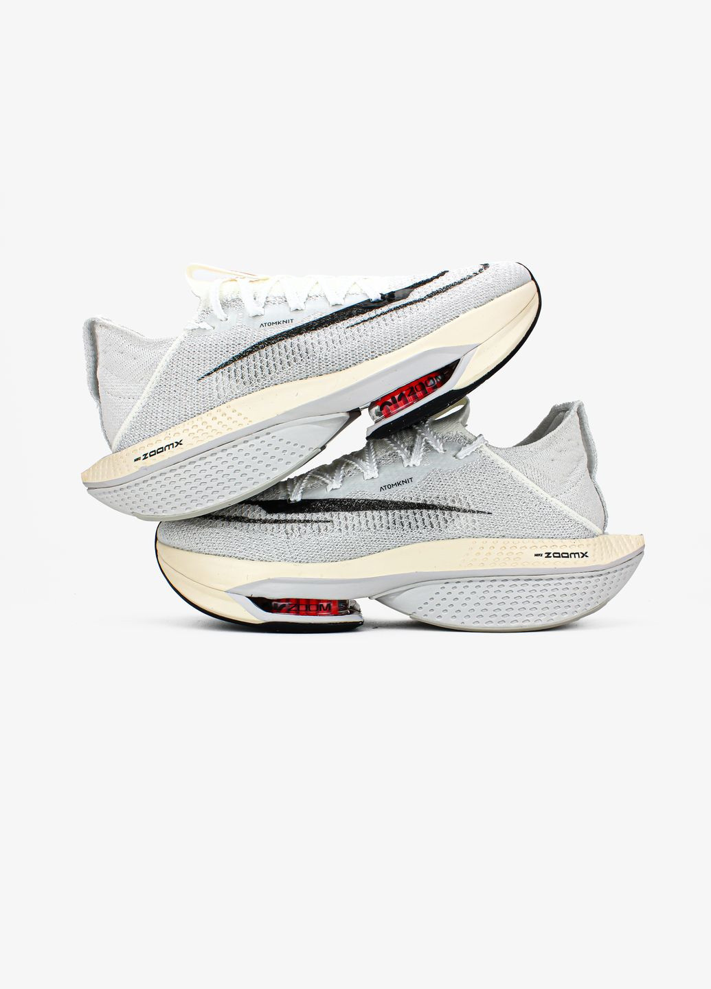 Белые демисезонные кроссовки мужские и женские nike air zoom alphafly next 2 white | найк аир зум белые No Brand