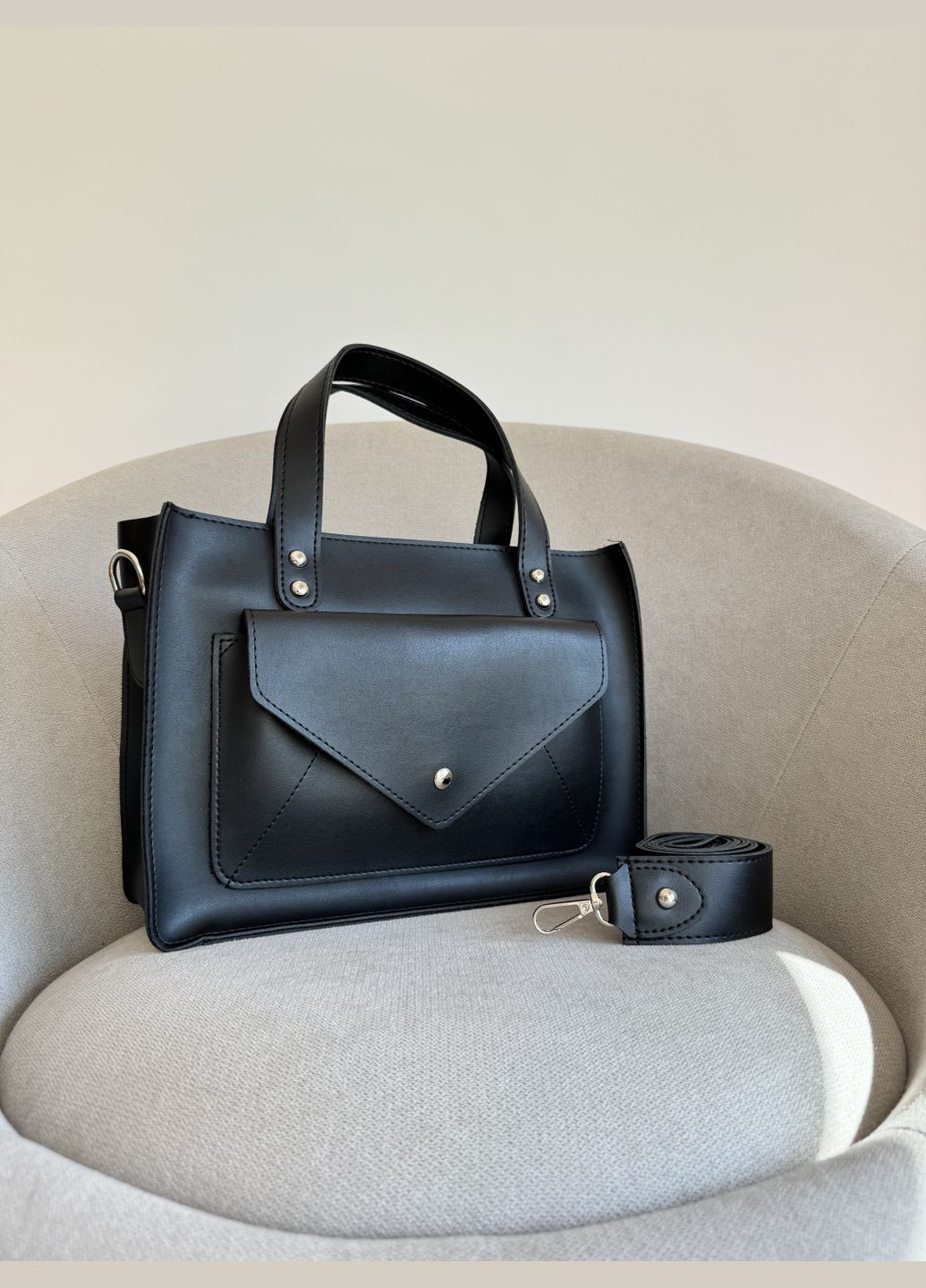 Стильная женская сумка Assel Molly Черная Barbaris (302891872)