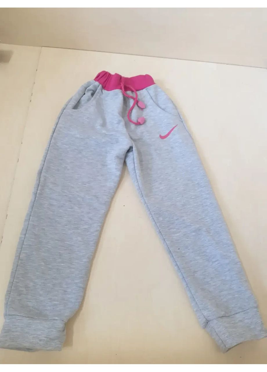 Комбинированные брюки No Brand