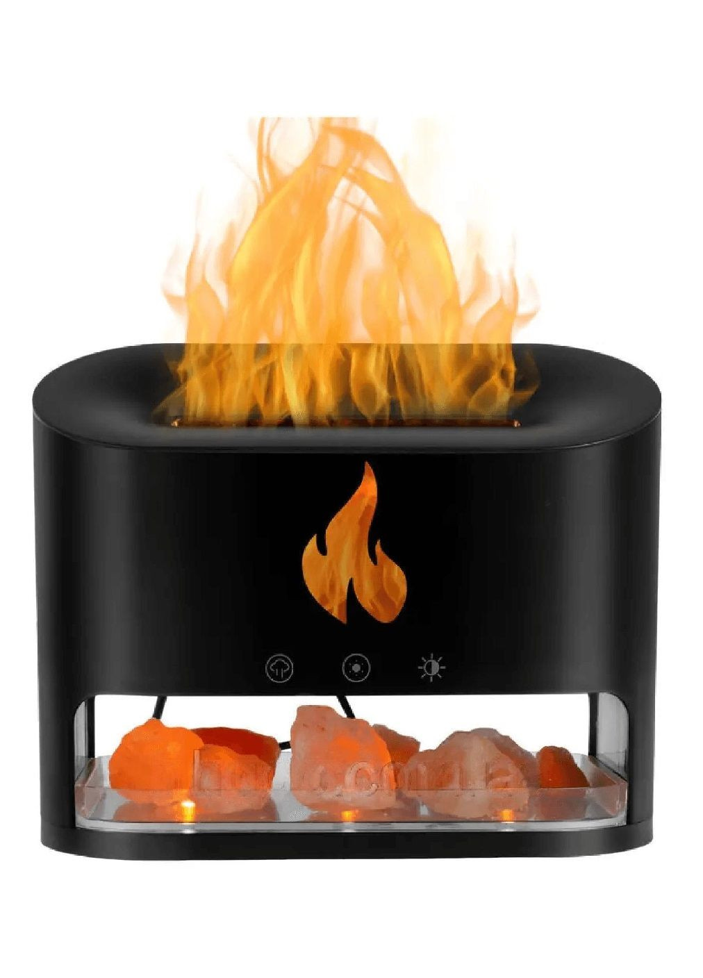 Настільна соляна лампа світильник нічник 3 в 1 зі зволожувачем повітря роботою від USB 191х81х123 мм (478195-Prob) Чорна Unbranded (303482548)