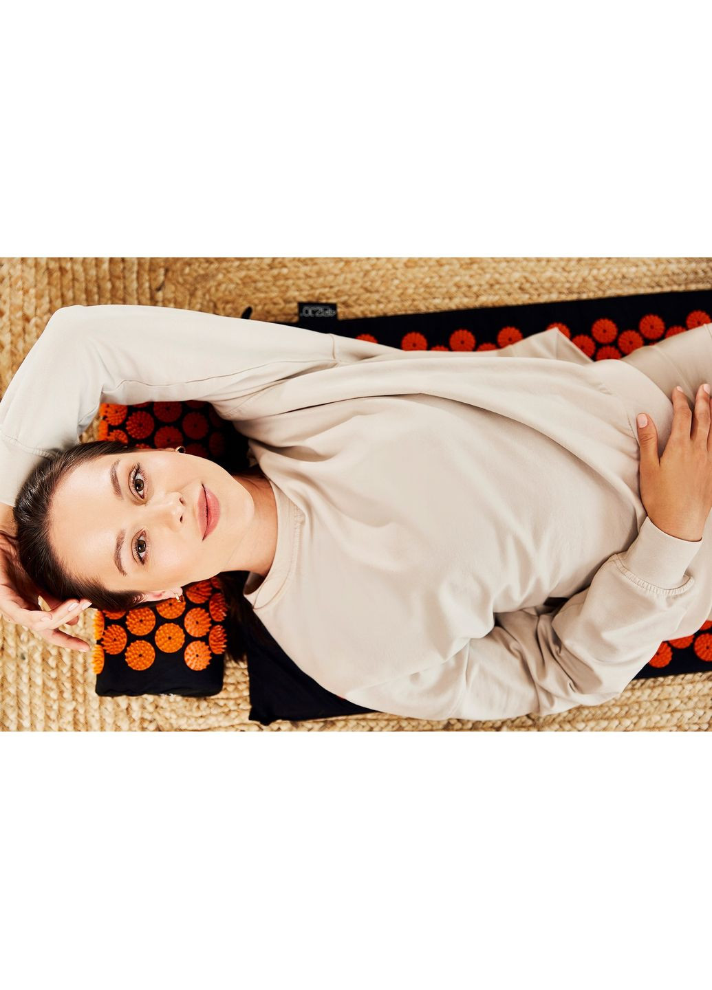 Коврик акупунктурный с валиком Classic Mat Аппликатор Кузнецова Black/Orange (P-5907222931752) 4FIZJO (303723220)