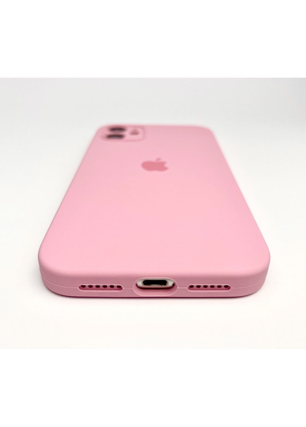 Чехол на айфон 12 Silicone case 12 full camera Soft toch cover силиконовый с микрофиброй Pink / No Brand (369136860)