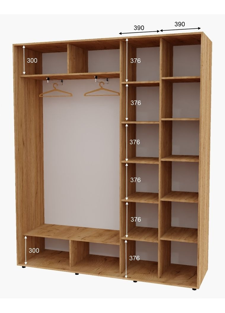 Шафа-купе дводверна 200*45*230 Дуб крафт золотий Дзеркало/Дзеркало з піскострумним малюнком Алекса (360457283)