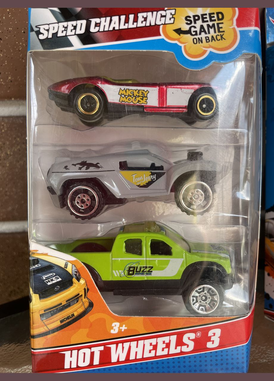 Набір машинок Хотвілс, металічні манинки найкращої якості,3в1 Hot Wheels (350354567)