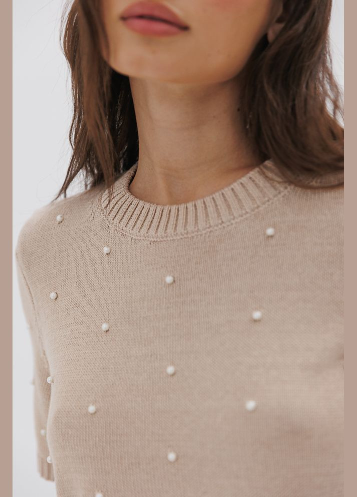 Женская вязаная футболка Arjen - (295185338)