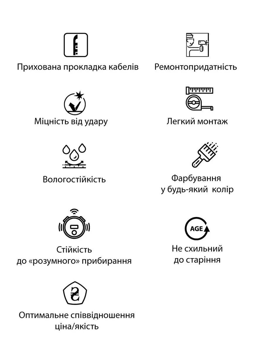 Плінтус дюрополімерний 50x13x2000 мм Grand Decor ProfiLuxe HCR 505 (336382724)