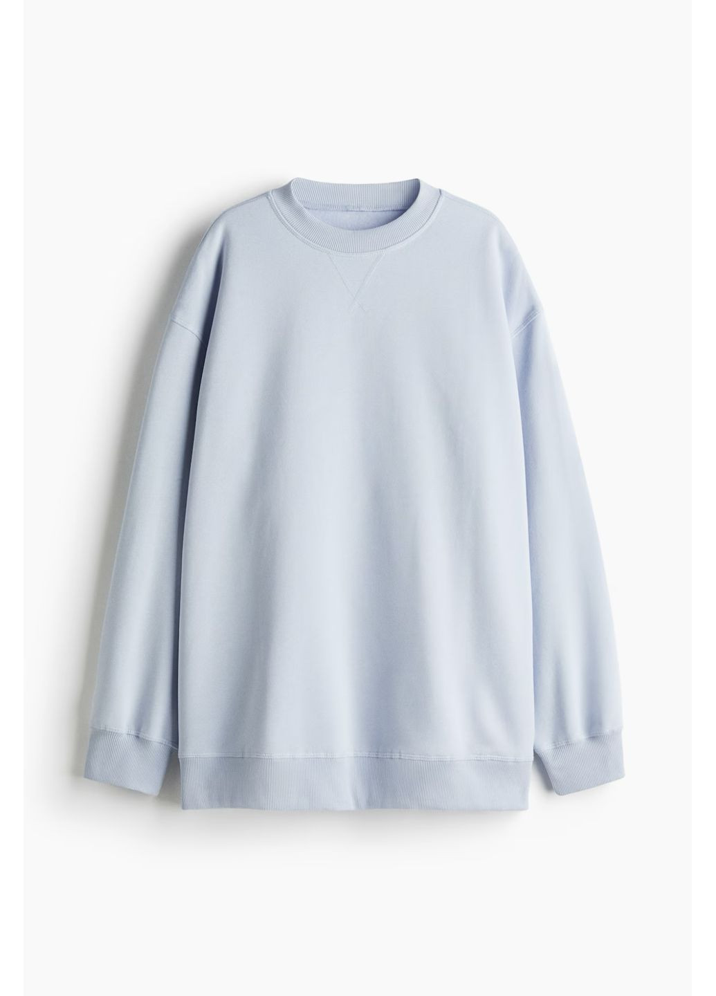 Голубой свитшот на флисе H&M однотонный (361626312)