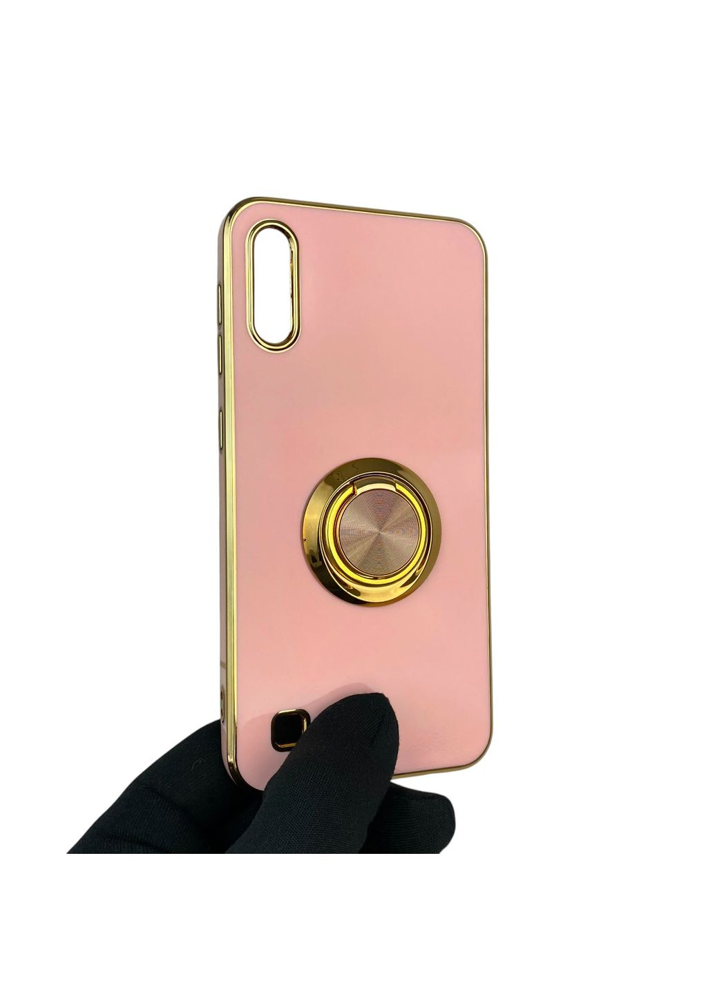 Чехол для Galaxy M23 5G SM-M236 с кольцом-подставкой с золотой окантовкой на самсунг м23 пудровый gs1 Samsung (366234055)