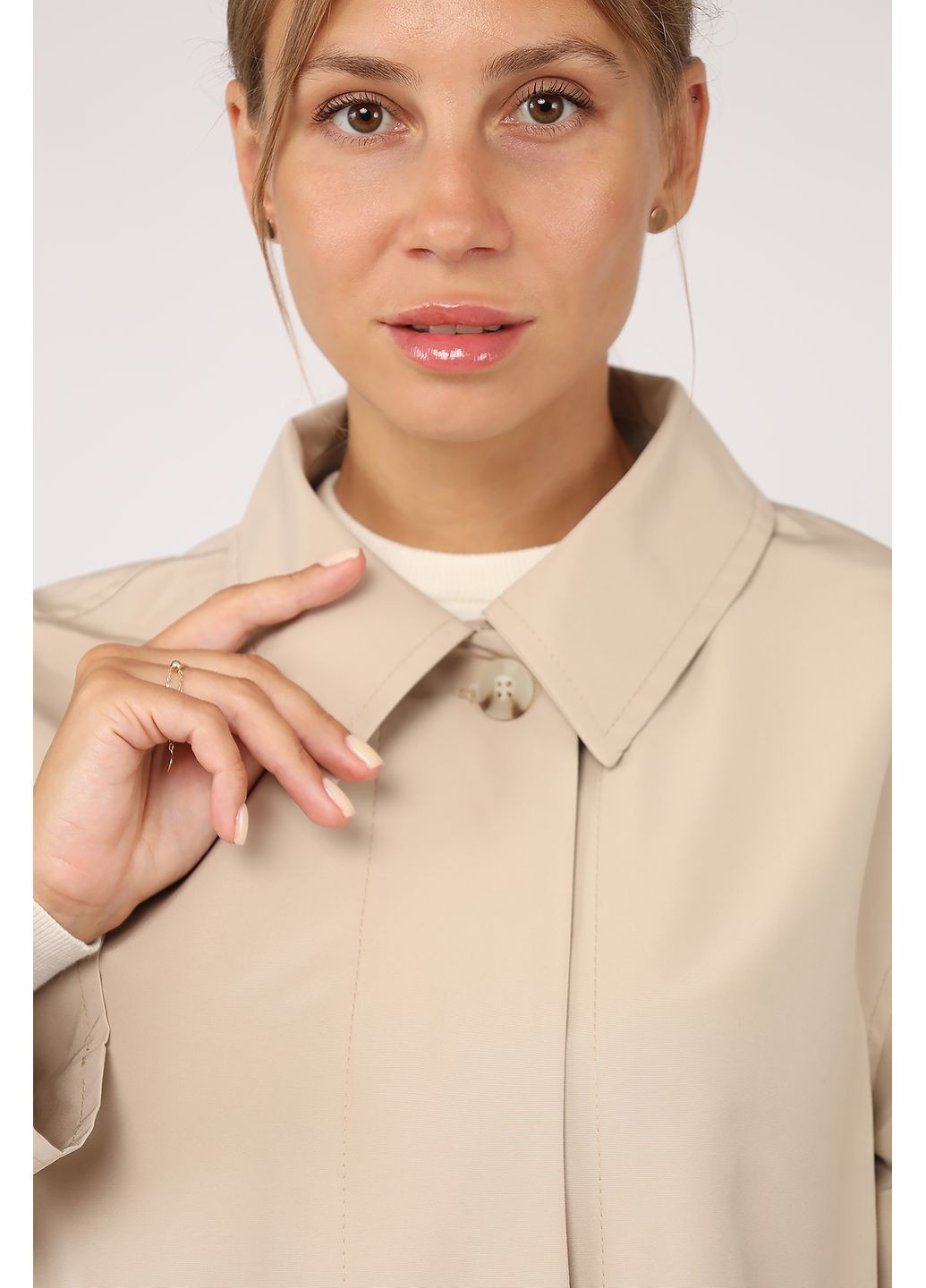 Плащ женский цвет бежевый ЦБ-00279722 Yuki демисезон (348838743)