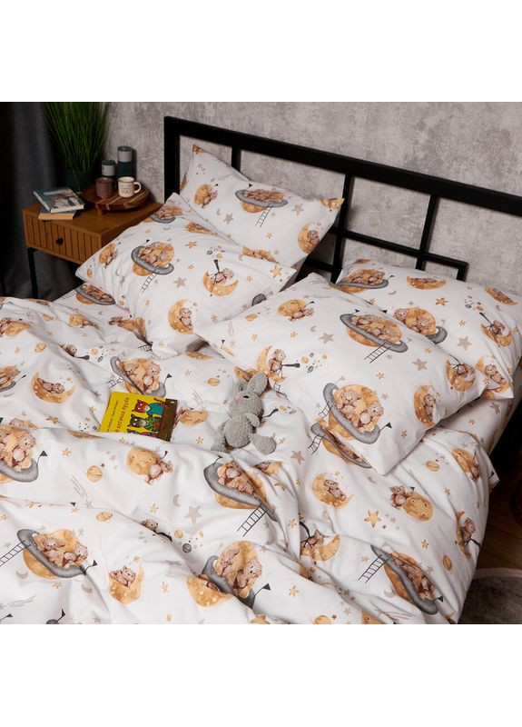 Комплект постельного белья Бязь Gold Люкс King Size 220x240 наволочки 4х50х70 (MS-820009838) Moon&Star Teddy Dreams (356113723)