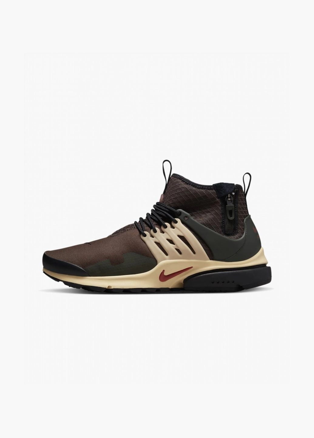 Коричневі кросівки чоловічі air presto mid utility brown dc8751-200 Nike