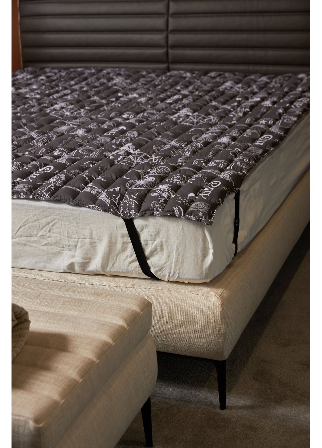 Ортопедичний біо матрац з природним наповнювачем. Париж Темний - 120 на 80 см Ekko Seat (353718952)