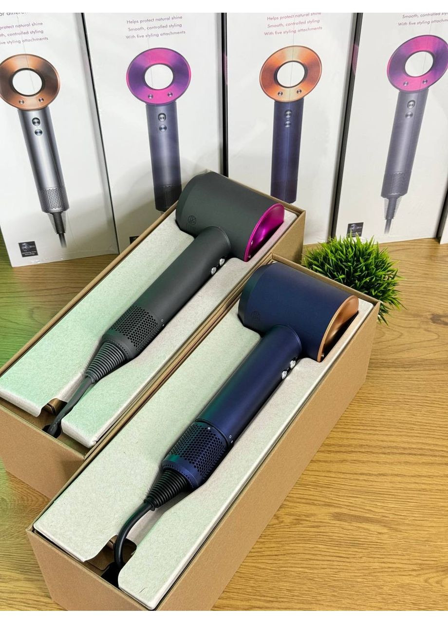 Фен Supersonic HD08 Gift Edition Grey premium copper/ Pink серый с розовым 1600Вт Dyson (370639639)