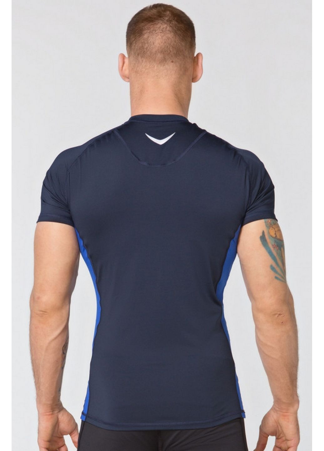 Темно-синя чоловіча компресійна спортивна футболка Radical
