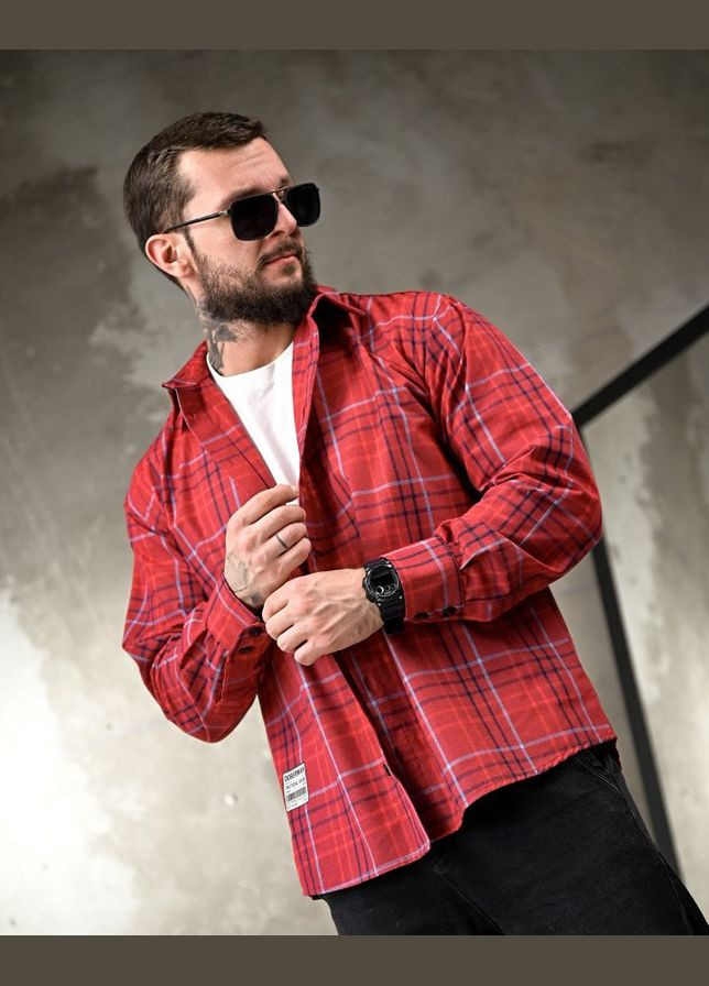 Красная коктейльный, повседневный, спортивная, вечерний, классическая, домашний, кэжуал рубашка в клетку Freedom