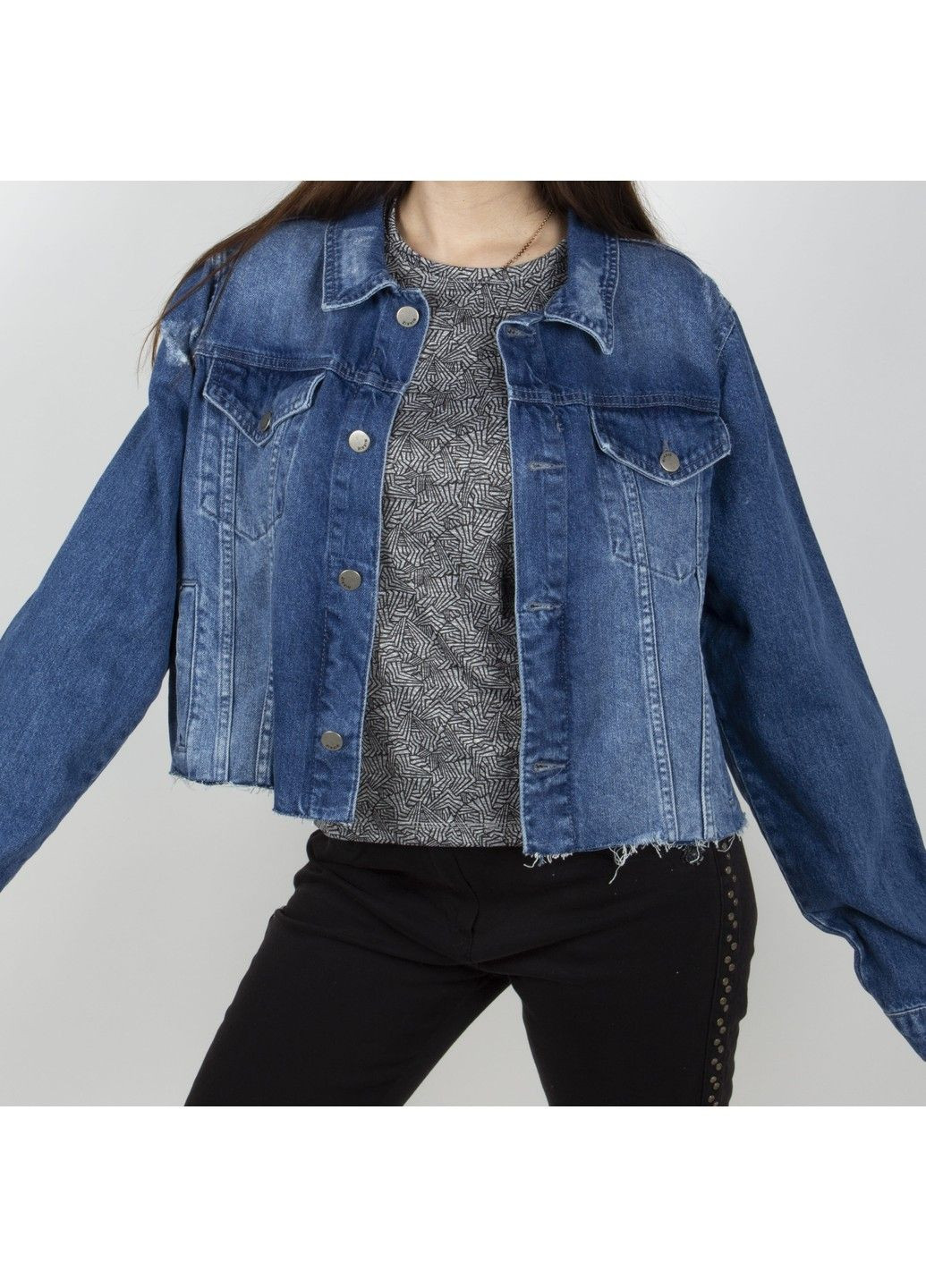Синя демісезонна джинсова куртка Nikkie