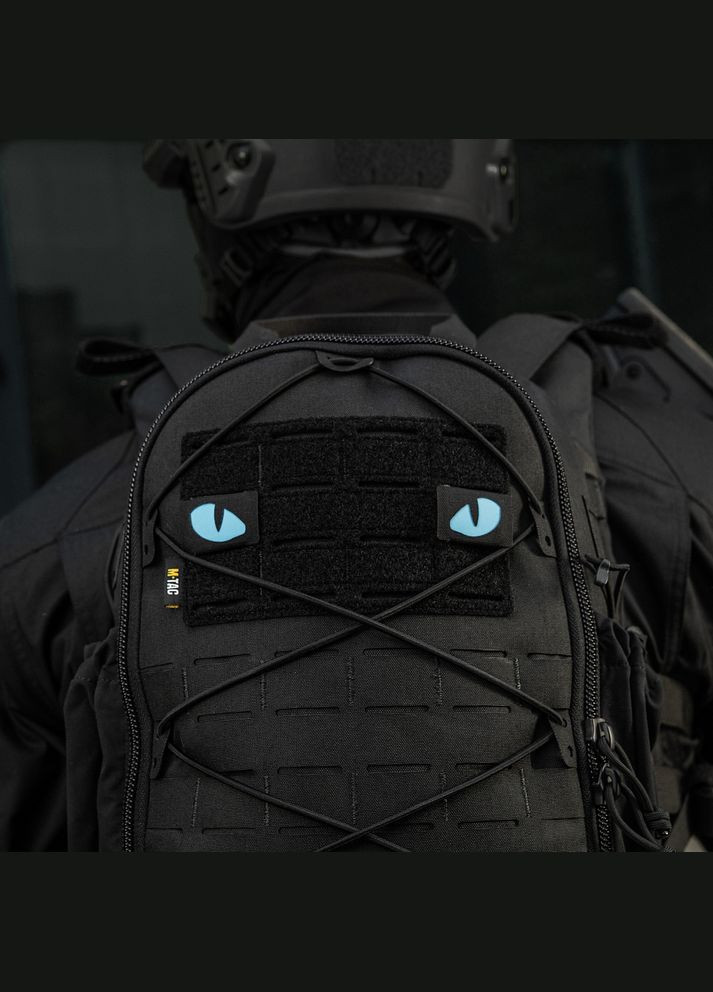 Нашивка Tiger Eyes Laser Cut (пара) Black/Blue/GID M-TAC (315047698)