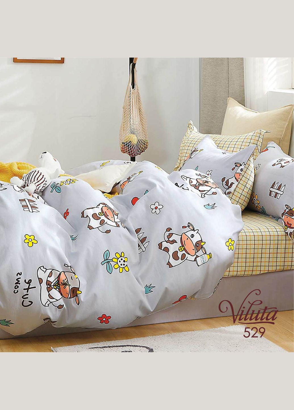 Комплект постельного белья Подростковый Сатин Twill 529 Viluta (365289649)