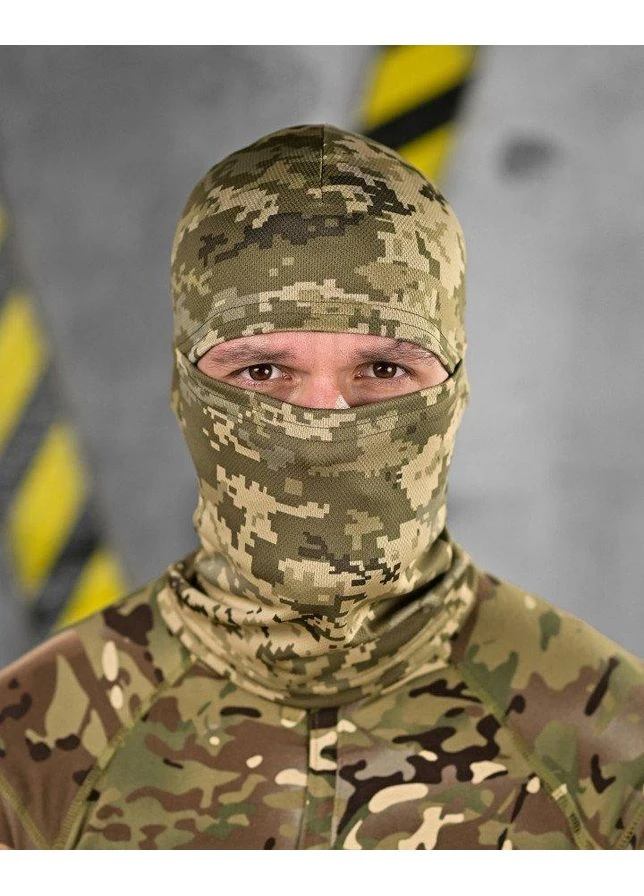 Летняя балаклава coolmax пиксель Армейская камуфляжная балаклава Балаклава под шлем, Тактический подшлемник, Тонкая шапка-балаклава No Brand (393646213)