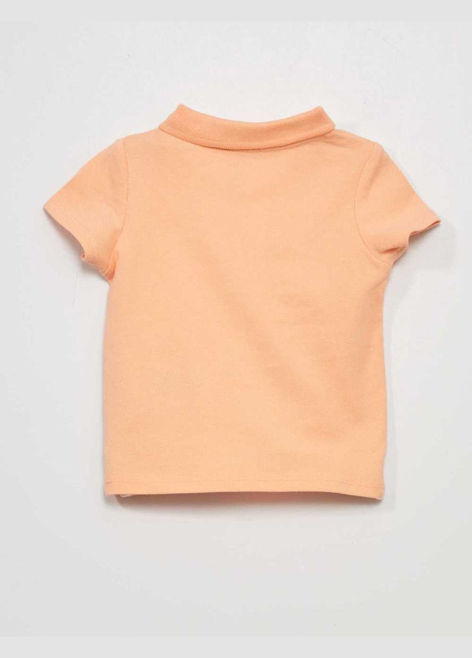 Персиковая детская футболка-поло лето,персиковый, для мальчика Kiabi