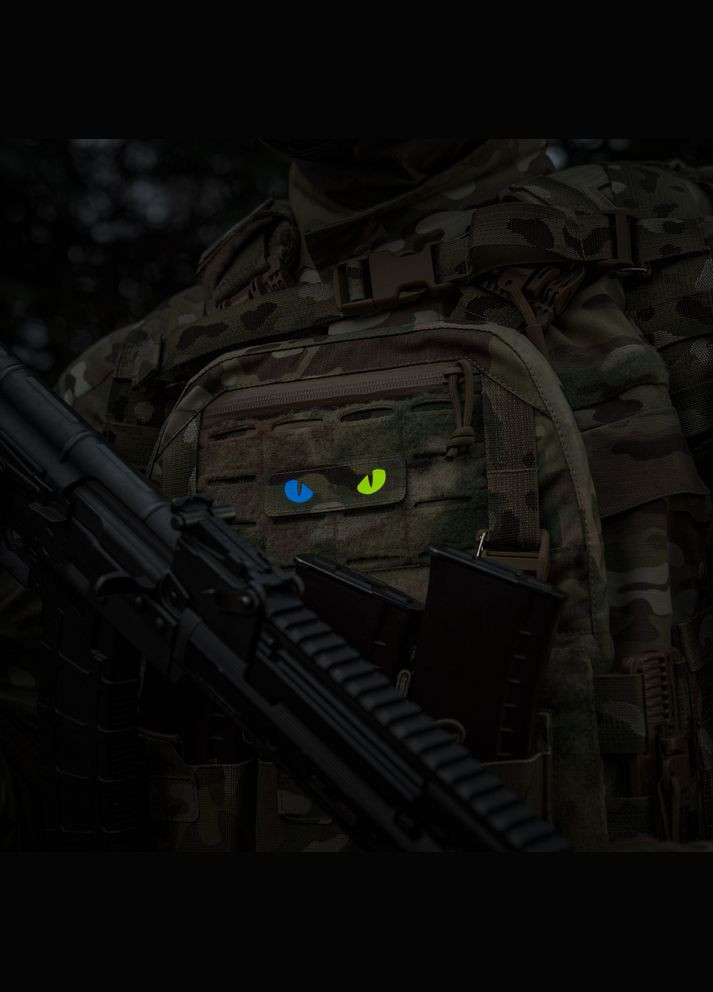 Нашивка Cat Eyes Laser Cut Multicam/Yellow/Blue/GID M-TAC (315047123)